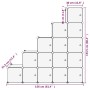 Estantería de cubos con 15 compartimentos y puertas PP negro