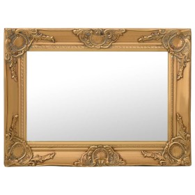 Espejo de pared estilo barroco dorado 60x40 cm