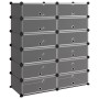Zapatero PP negro 94,5x36,5x106 cm