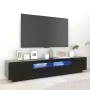 Fernsehmöbel mit LED-Lichtern schwarz 200x35x40 cm von vidaXL, TV-Möbel - Ref: Foro24-3081907, Preis: 126,98 €, Rabatt: %