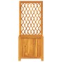 Jardinera con enrejado y estante acacia maciza 55x29,5x132 cm