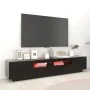 Fernsehmöbel mit LED-Lichtern schwarz 200x35x40 cm von vidaXL, TV-Möbel - Ref: Foro24-3081907, Preis: 126,98 €, Rabatt: %