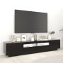 Fernsehmöbel mit LED-Lichtern schwarz 200x35x40 cm von vidaXL, TV-Möbel - Ref: Foro24-3081907, Preis: 129,07 €, Rabatt: %