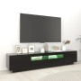 Fernsehmöbel mit LED-Lichtern schwarz 200x35x40 cm von vidaXL, TV-Möbel - Ref: Foro24-3081907, Preis: 129,07 €, Rabatt: %