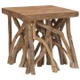 Mesa de centro de troncos madera reciclada mixta 40x40x40 cm
