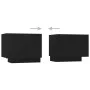 Fernsehmöbel mit LED-Lichtern schwarz 200x35x40 cm von vidaXL, TV-Möbel - Ref: Foro24-3081907, Preis: 126,98 €, Rabatt: %