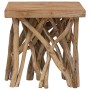 Mesa de centro de troncos madera reciclada mixta 40x40x40 cm