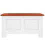Baúl de almacenaje con tapa madera de acacia marrón y blanco