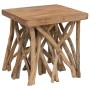 Mesa de centro de troncos madera reciclada mixta 40x40x40 cm