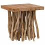 Mesa de centro de troncos madera reciclada mixta 40x40x40 cm