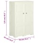 Armario de plástico diseño madera Vanila Ice 79x43x125 cm