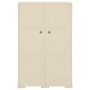 Armario de plástico diseño madera blanco angora 79x43x125 cm