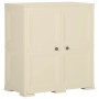 Armario de plástico diseño madera blanco angora 79x43x85,5 cm