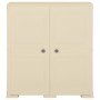Armario de plástico diseño madera blanco angora 79x43x85,5 cm