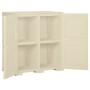 Armario de plástico diseño madera blanco angora 79x43x85,5 cm