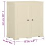 Armario de plástico diseño madera blanco angora 79x43x85,5 cm