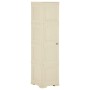 Armario de plástico diseño madera blanco angora 40x43x164 cm