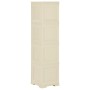 Armario de plástico diseño madera blanco angora 40x43x164 cm