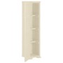 Armario de plástico diseño madera blanco angora 40x43x164 cm