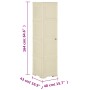 Armario de plástico diseño madera blanco angora 40x43x164 cm