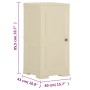 Armario de plástico diseño madera blanco angora 40x43x85,5 cm