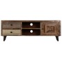 TV-Schrank aus massivem Mangoholz, 118 x 30 x 40 cm von vidaXL, TV-Möbel - Ref: Foro24-247330, Preis: 158,89 €, Rabatt: %
