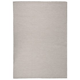 Alfombra de exterior de tejido plano gris taupe 140x200 cm
