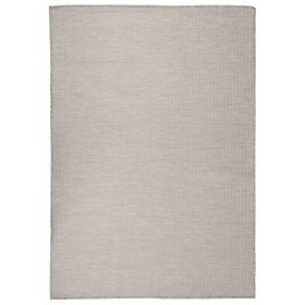 Alfombra de exterior de tejido plano gris taupe 160x230 cm