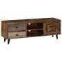 Mueble para TV de madera maciza de mango 118x30x40 cm de vidaXL, Muebles TV - Ref: Foro24-247330, Precio: 158,01 €, Descuento: %