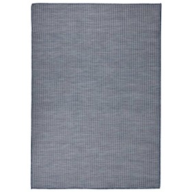 Alfombra de exterior de tejido plano azul 160x230 cm