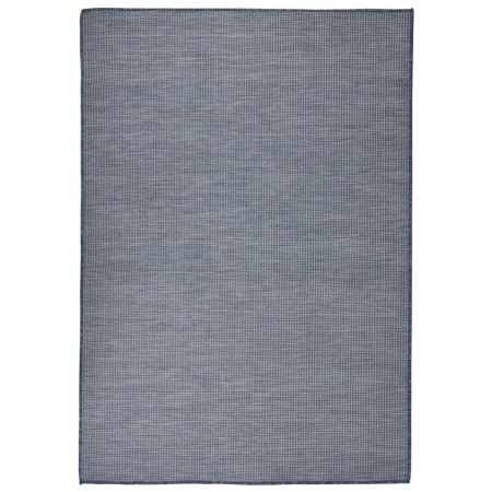 Alfombra de exterior de tejido plano azul 160x230 cm