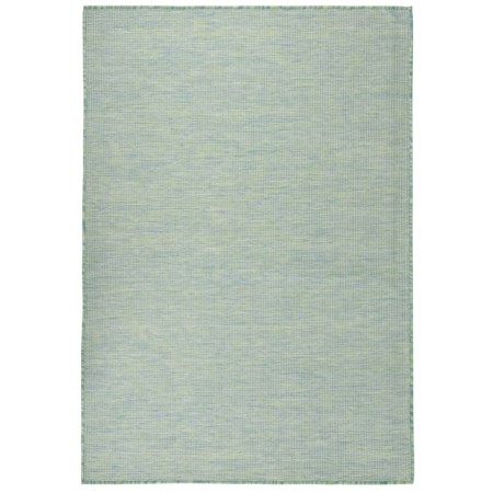 Alfombra de exterior de tejido plano turquesa 160x230 cm