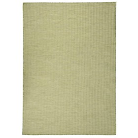 Alfombra de exterior de tejido plano verde 160x230 cm