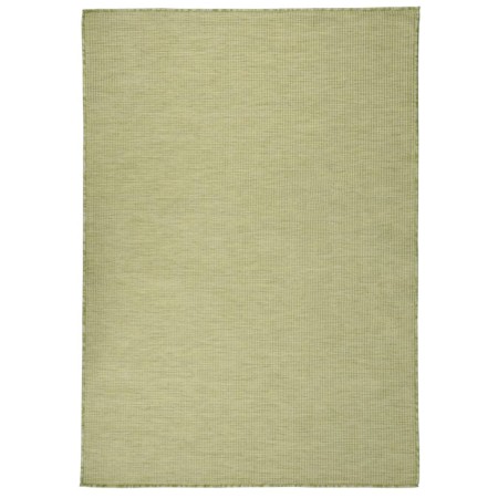 Alfombra de exterior de tejido plano verde 160x230 cm