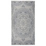 Alfombra de exterior de tejido plano rayas azules 80x150 cm