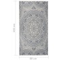 Alfombra de exterior de tejido plano rayas azules 80x150 cm
