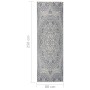 Alfombra de exterior de tejido plano rayas azules 80x250 cm