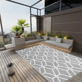Gray PP outdoor rug 140x200 cm by vidaXL, Outdoor protectors - Ref: Foro24-317010, Price: 37,97 €, Discount: %