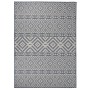 Alfombra de exterior de tejido plano rayas azules 200x280 cm