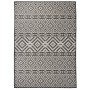 Alfombra de exterior de tejido plano rayas negras 200x280 cm