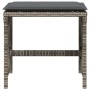 Taburetes de jardín con cojines 4 uds ratán PE gris 41x41x36 cm en Otomanas de exterior | Comprar online en Foro24
