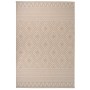 Alfombra de exterior de tejido plano rayas marrones 160x230 cm
