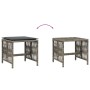 Taburetes de jardín con cojines 4 uds ratán PE gris 41x41x36 cm en Otomanas de exterior | Comprar online en Foro24