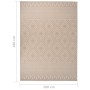 Alfombra de exterior de tejido plano rayas marrones 200x280 cm