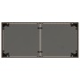 Mesa de jardín superficie vidrio ratán PE marrón 115x54x74 cm