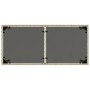 Mesa jardín superficie vidrio ratán PE gris claro 115x54x74 cm