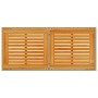 Mesa de jardín superficie de madera ratán PE beige 115x54x74 cm
