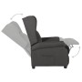 Sillón reclinable de tela gris oscuro