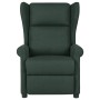 Sillón reclinable de tela verde oscuro