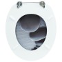 Asiento inodoro WC MDF tapa piedras